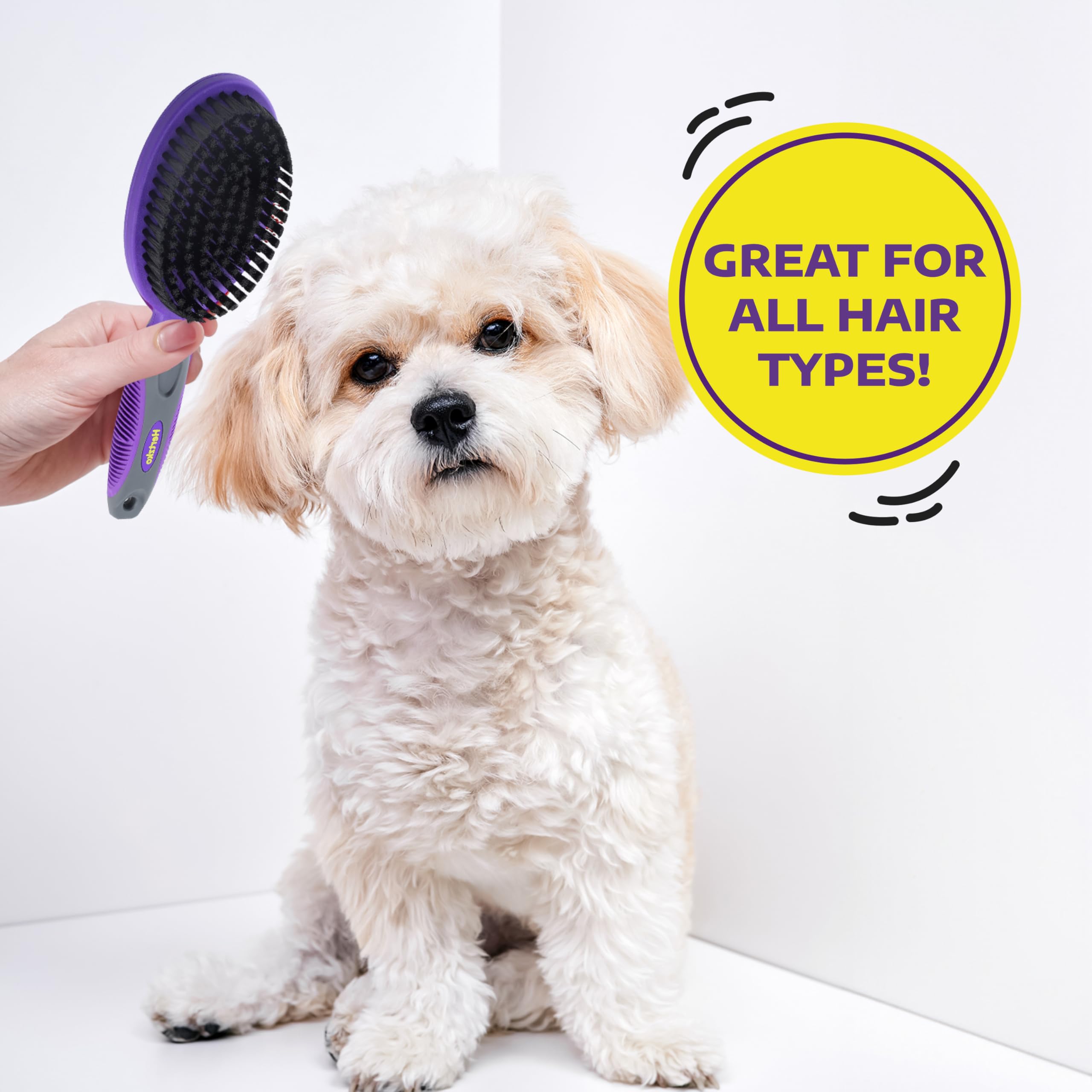 Hertzko Bristle Brush suitable for dogs and cats of all sizes