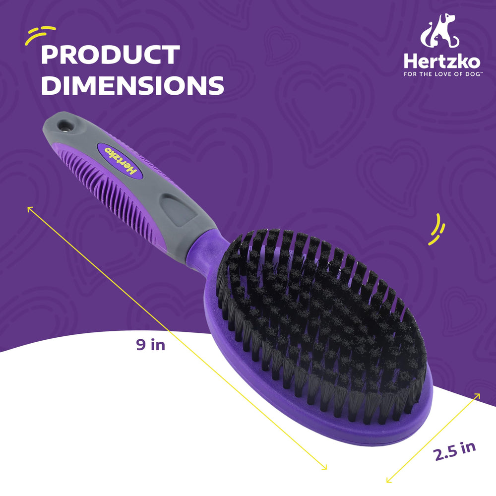 Hertzko Bristle Brush gentle bristles protect sensitive skin during grooming