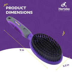 Hertzko Bristle Brush gentle bristles protect sensitive skin during grooming