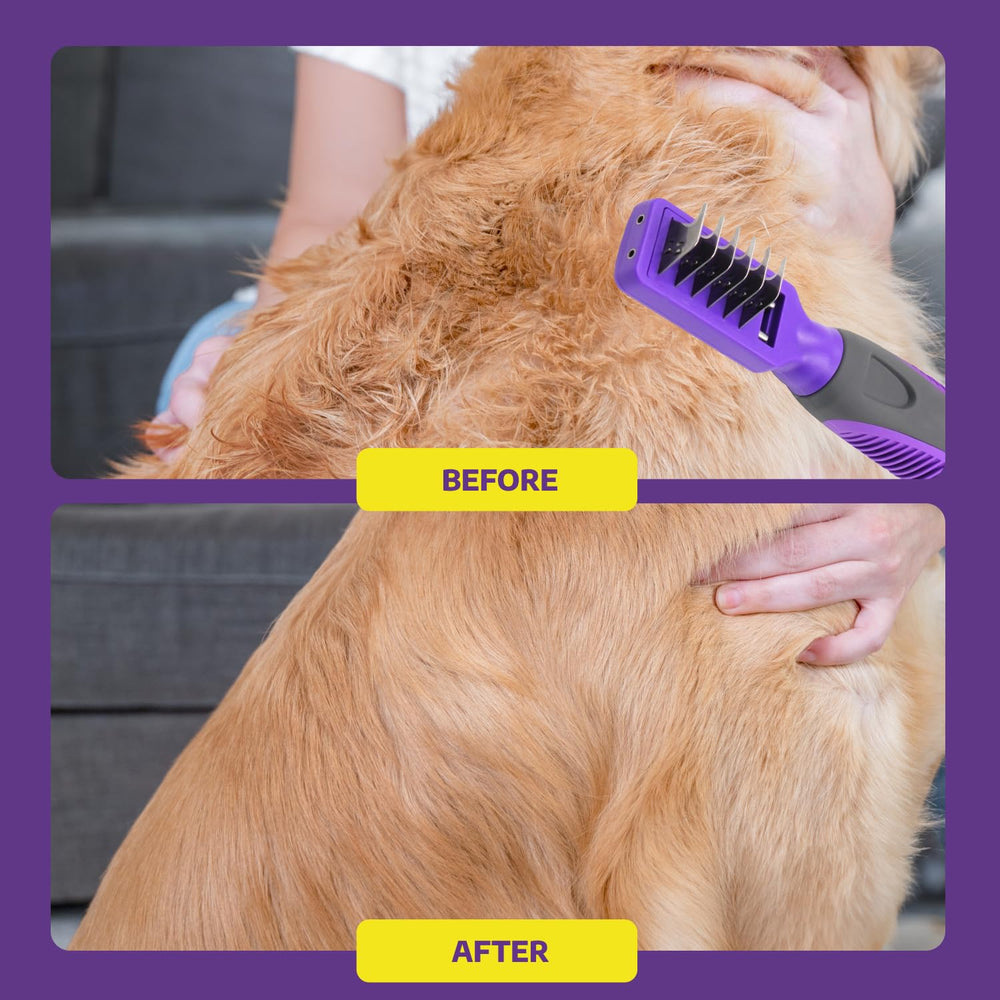 Hertzko dematting comb tackles thick coats on dogs cats and rabbits