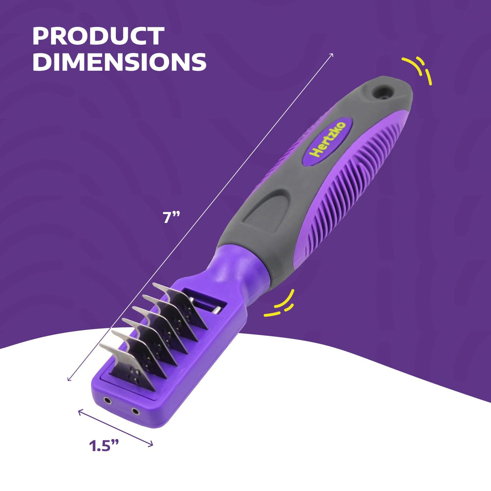 Hertzko dematting comb removes matted fur on dogs cats and rabbits
