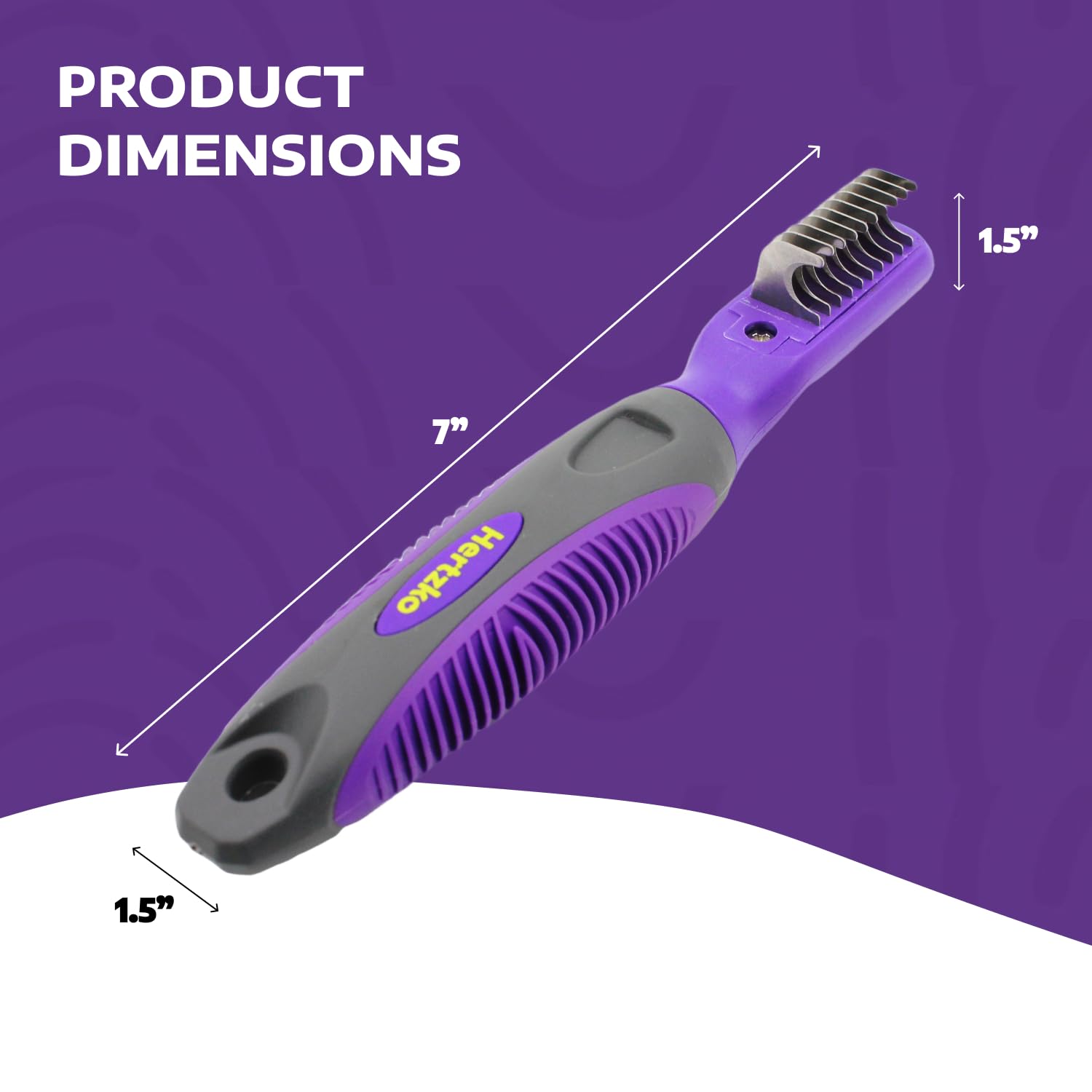 Hertzko dematting tool cat detangle – keeps coat smooth and tangle-free.