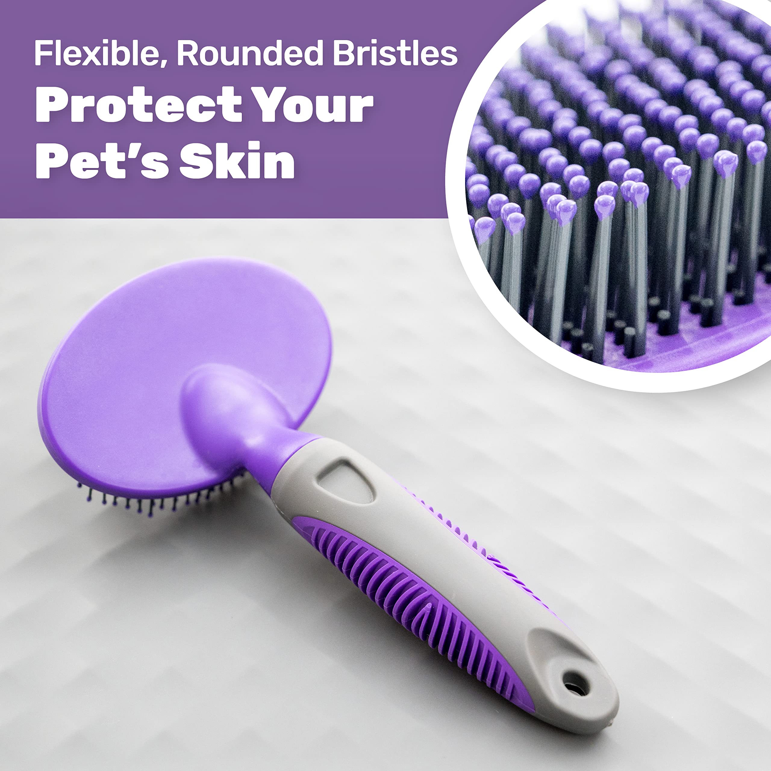 Hertzko dog brush anti-slip handle for comfortable brushing