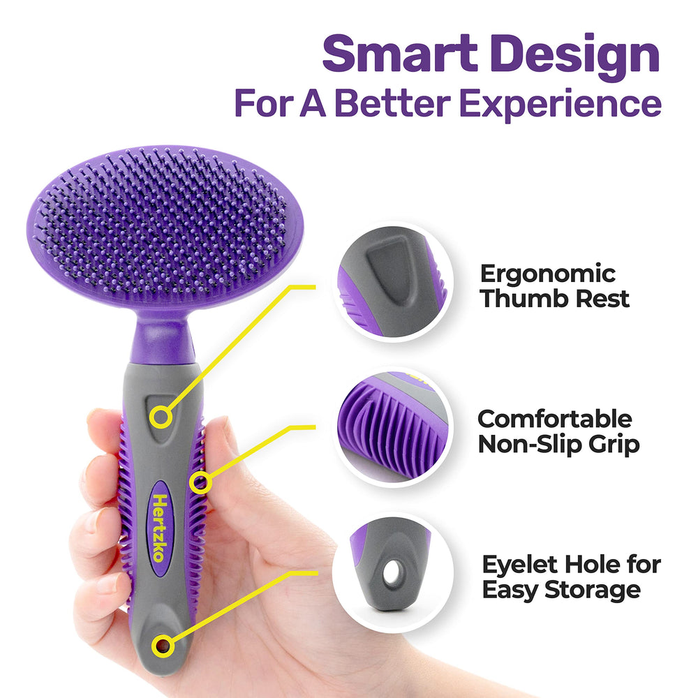 Hertzko brush for long and short hair dogs and cats