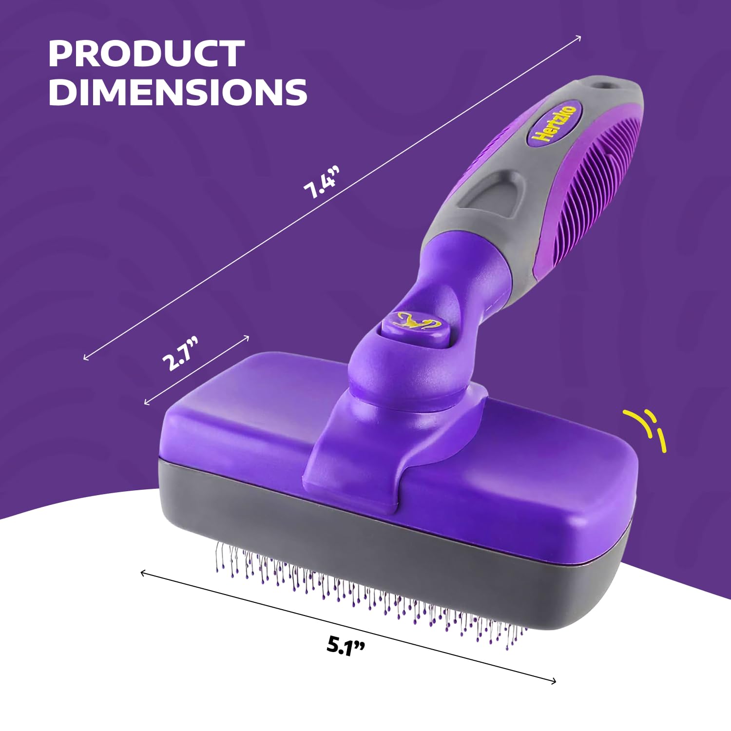 Hertzko self-cleaning slicker brush undercoat maintenance keeps long and short coats smooth.