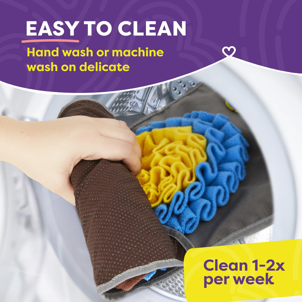 Hertzko snuffle mat is easy to clean after meals.