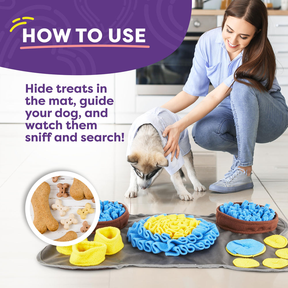 Hertzko snuffle mat compact for travel and storage.
