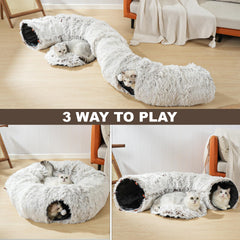 Hervimo Cat Tunnel Bed interactive balls showcase pet engagement