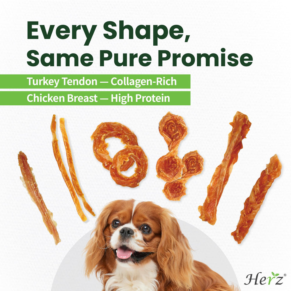 Herz hypoallergenic snack line communicates additive-free, gentle option for sensitive stomachs.