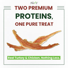 Herz Turkey Tendons packaging shot highlights USA-sourced ingredients and clean, additive-free promise.