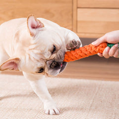 HESUILONG braided cotton rope puppy toy for gentle chewing and boredom relief.
