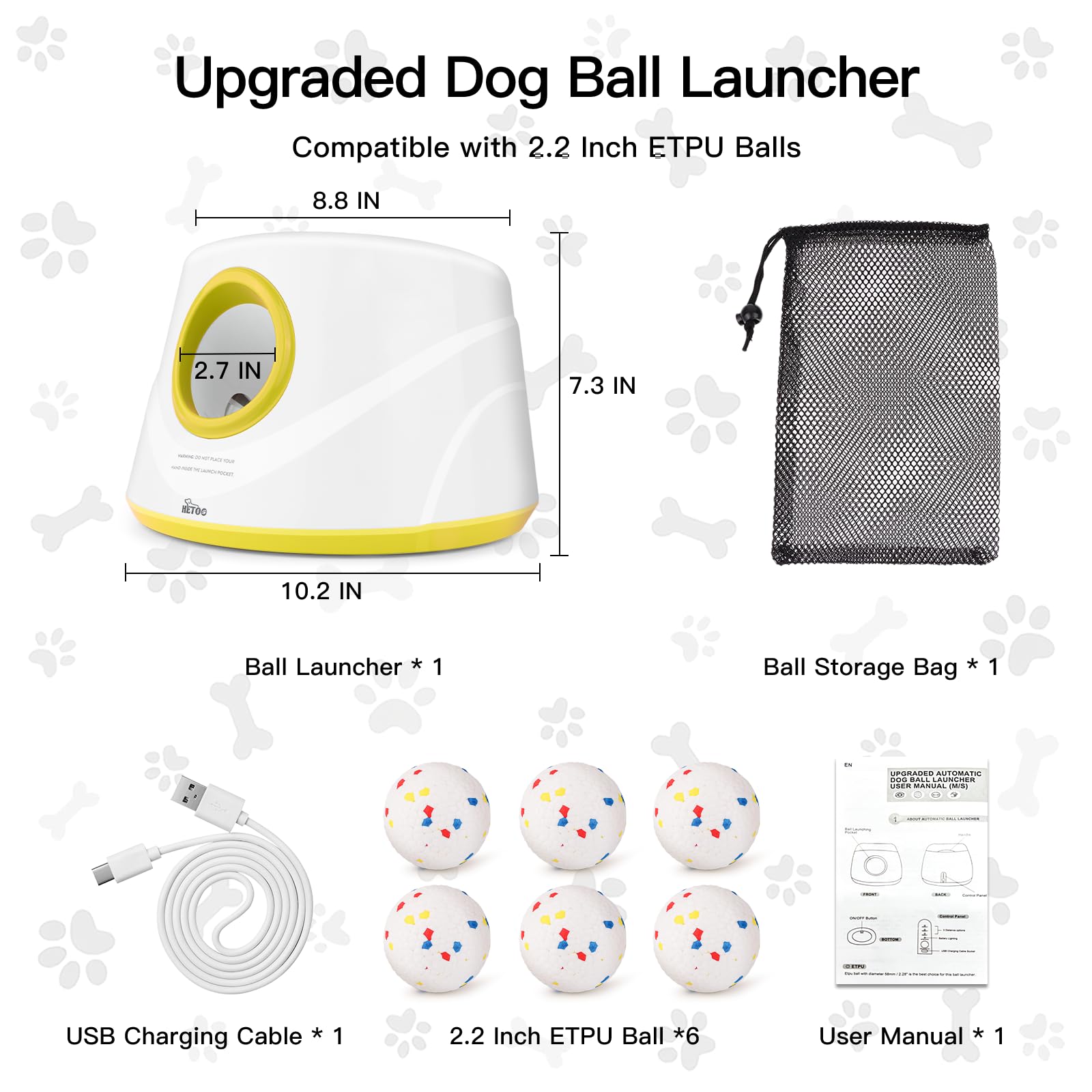 HETOO portable design—lightweight launcher ideal for travel, training, and park play.