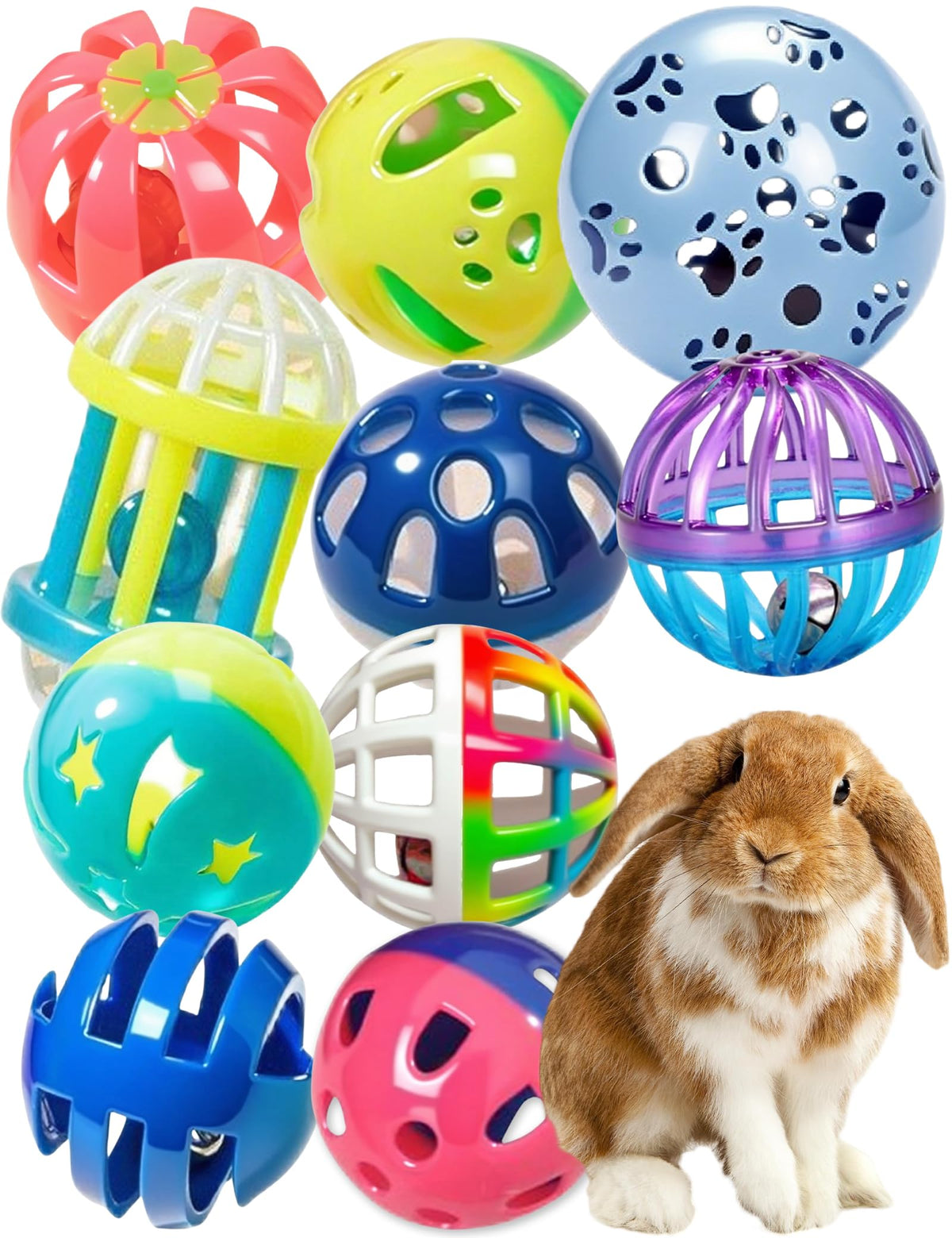 HEUHAI 10-pack rabbit toys indoor play set for lively exploration and exercise