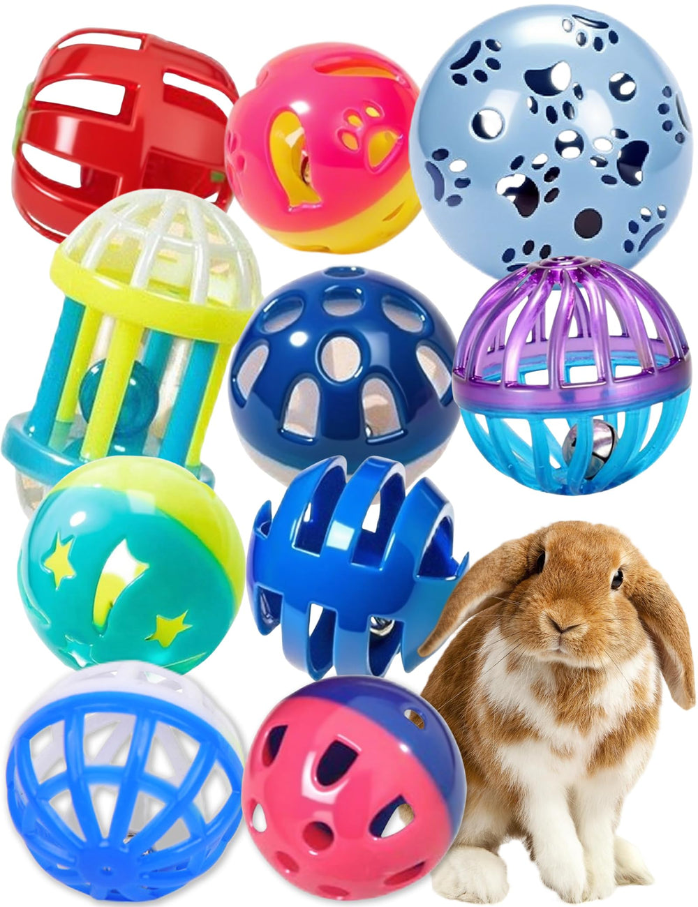HEUHAI 10-pack rabbit toys safe material for gentler chewing and bite-safe play