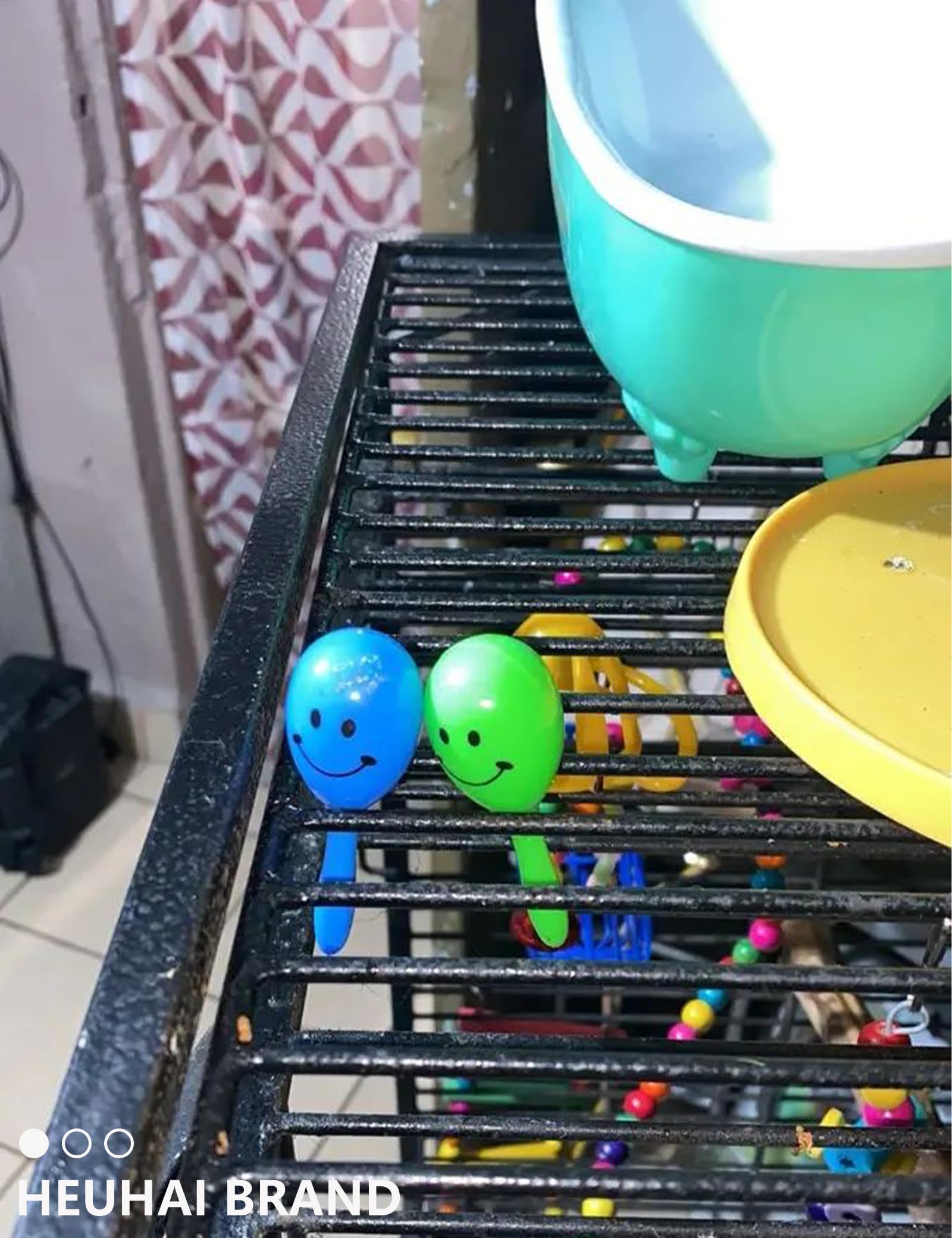HEUHAI rattles and bells add interactive sound for cage play