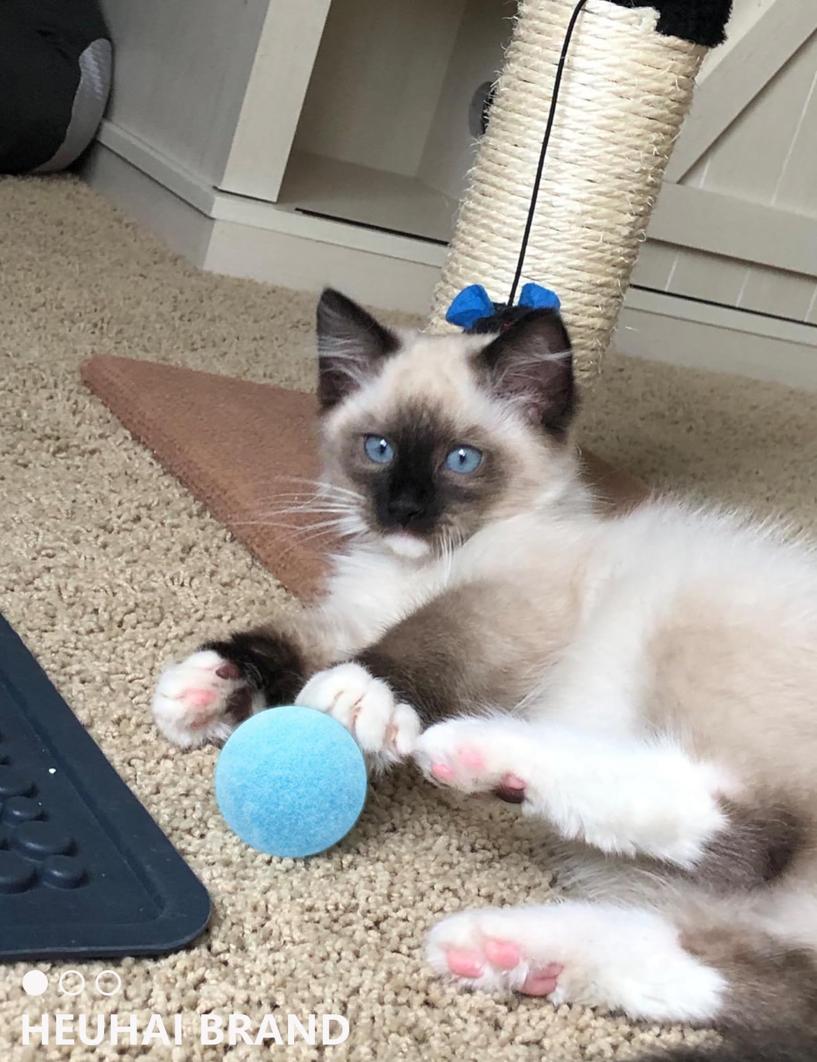 HEUHAI cat balls ambidextrous toy set promotes interactive play and mental stimulation.