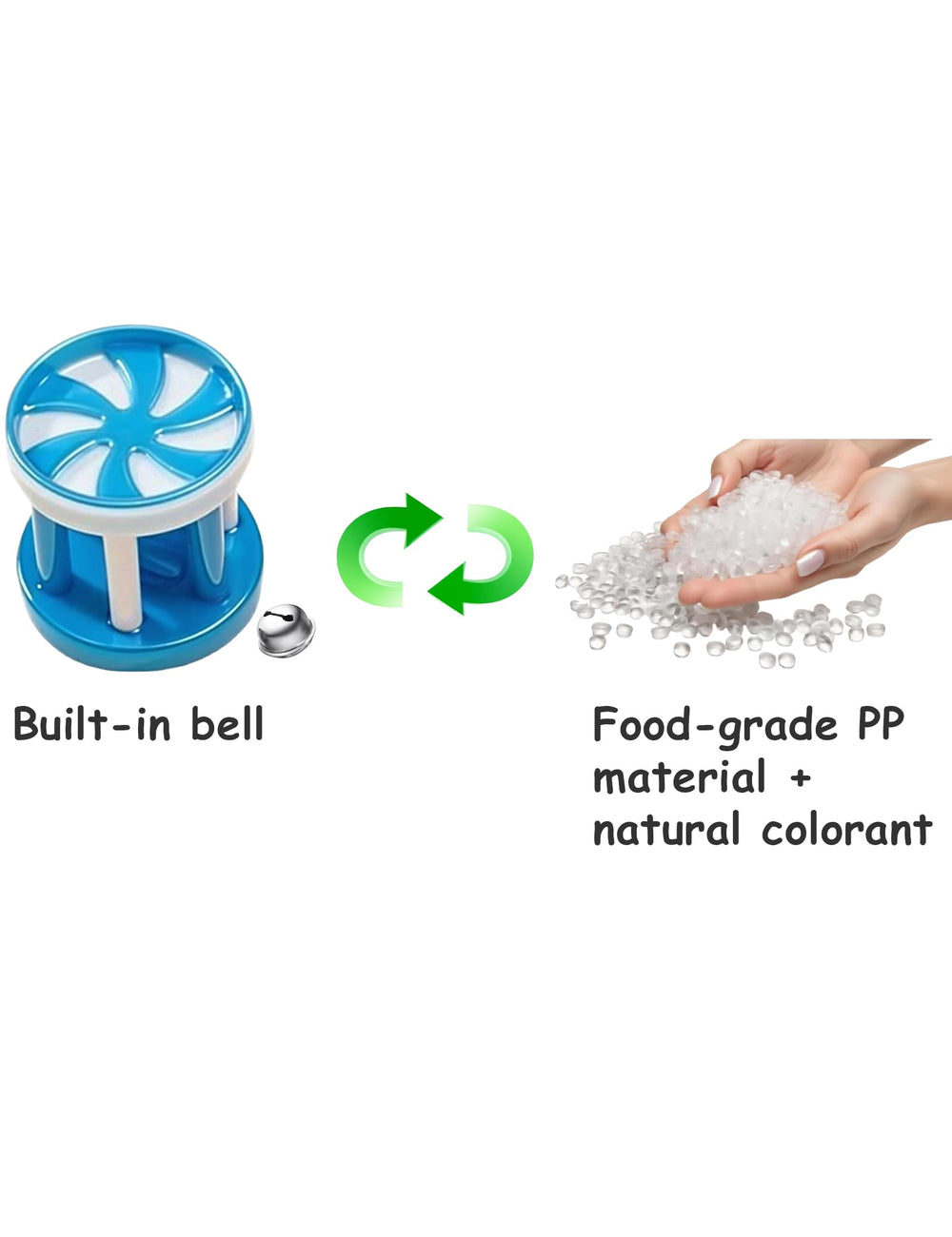 HEUHAI cat toy balls with bells closeup — jingle sparks chase