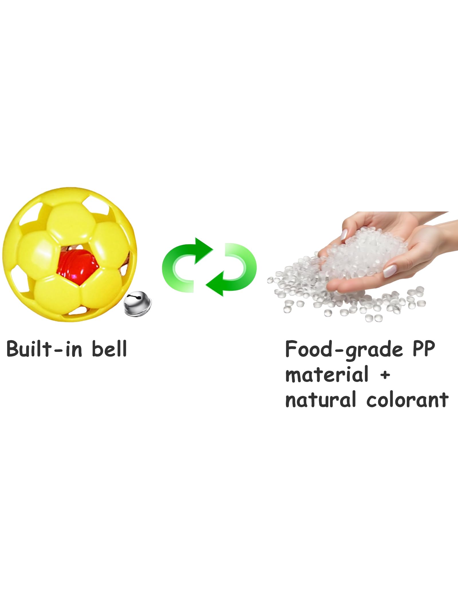 HEUHAI 1.5 to 2.1 inch cat toy balls for kittens to large cats