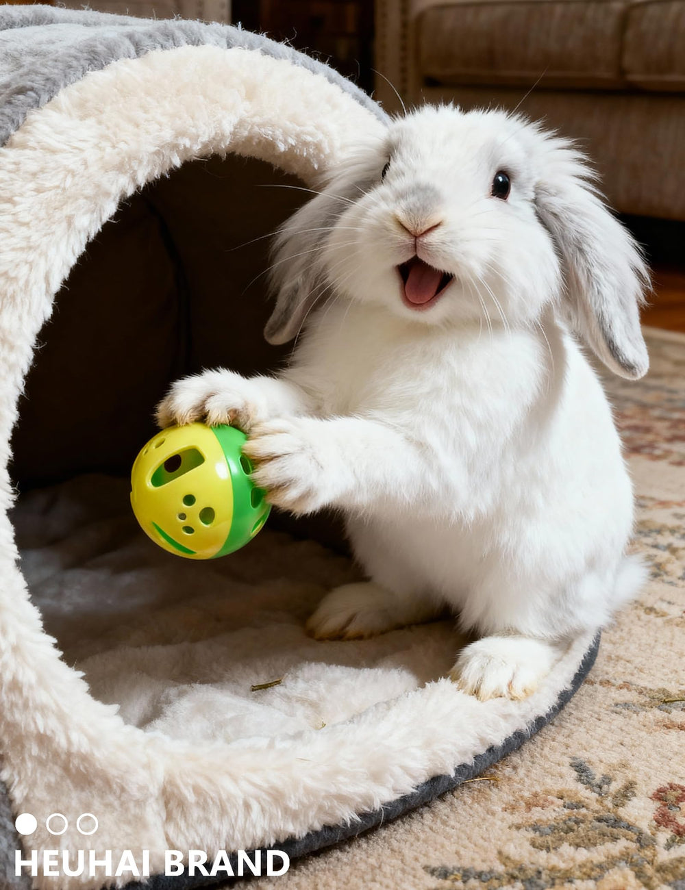 HEUHAI bubble-free design rabbit toy stays intact during energetic play