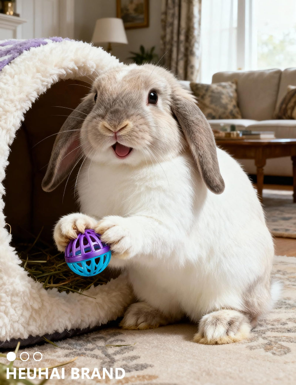 HEUHAI durable material rabbit toy withstands heavy play and pats