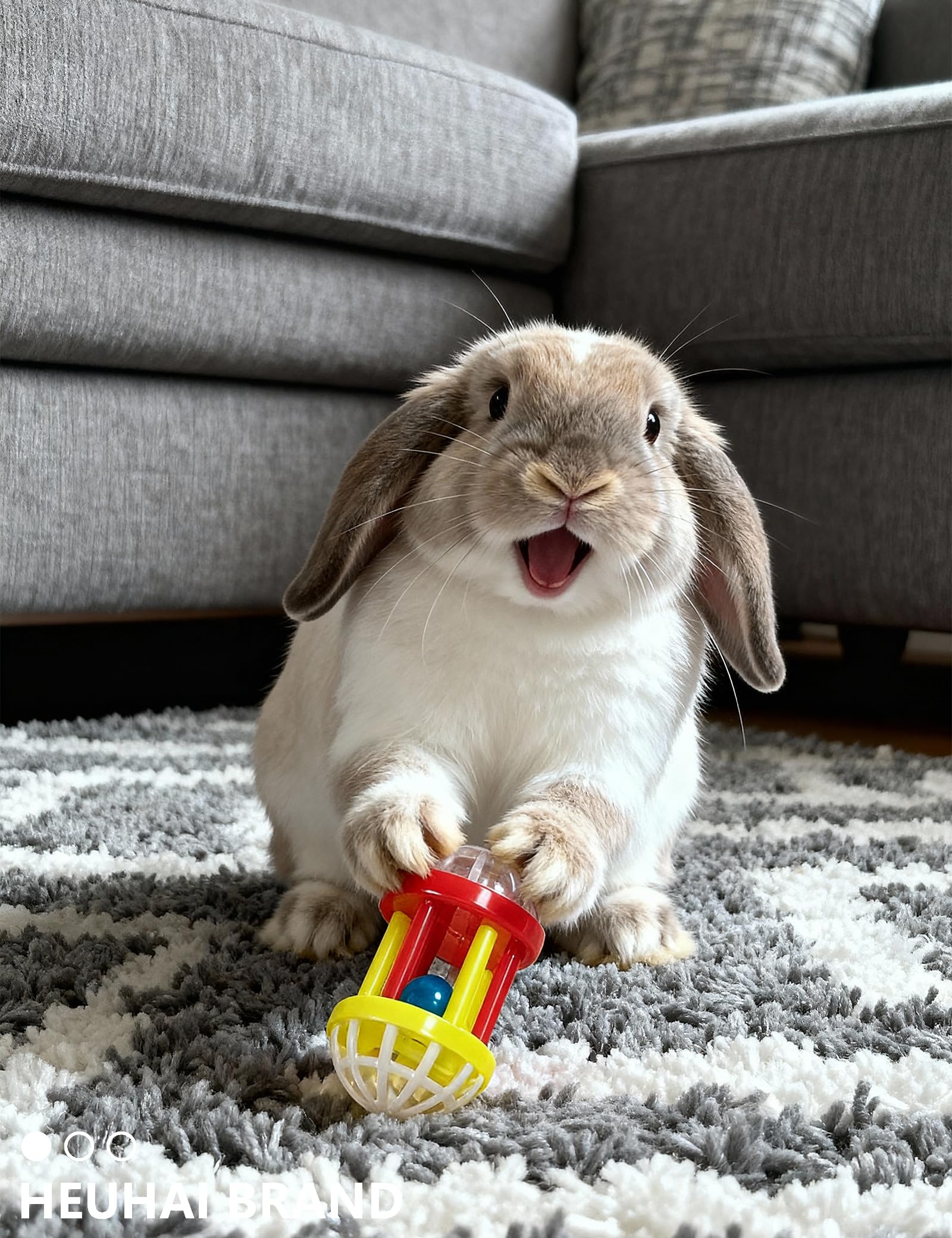 HEUHAI teeth-grinding aid rabbit toy satisfies chewing needs safely
