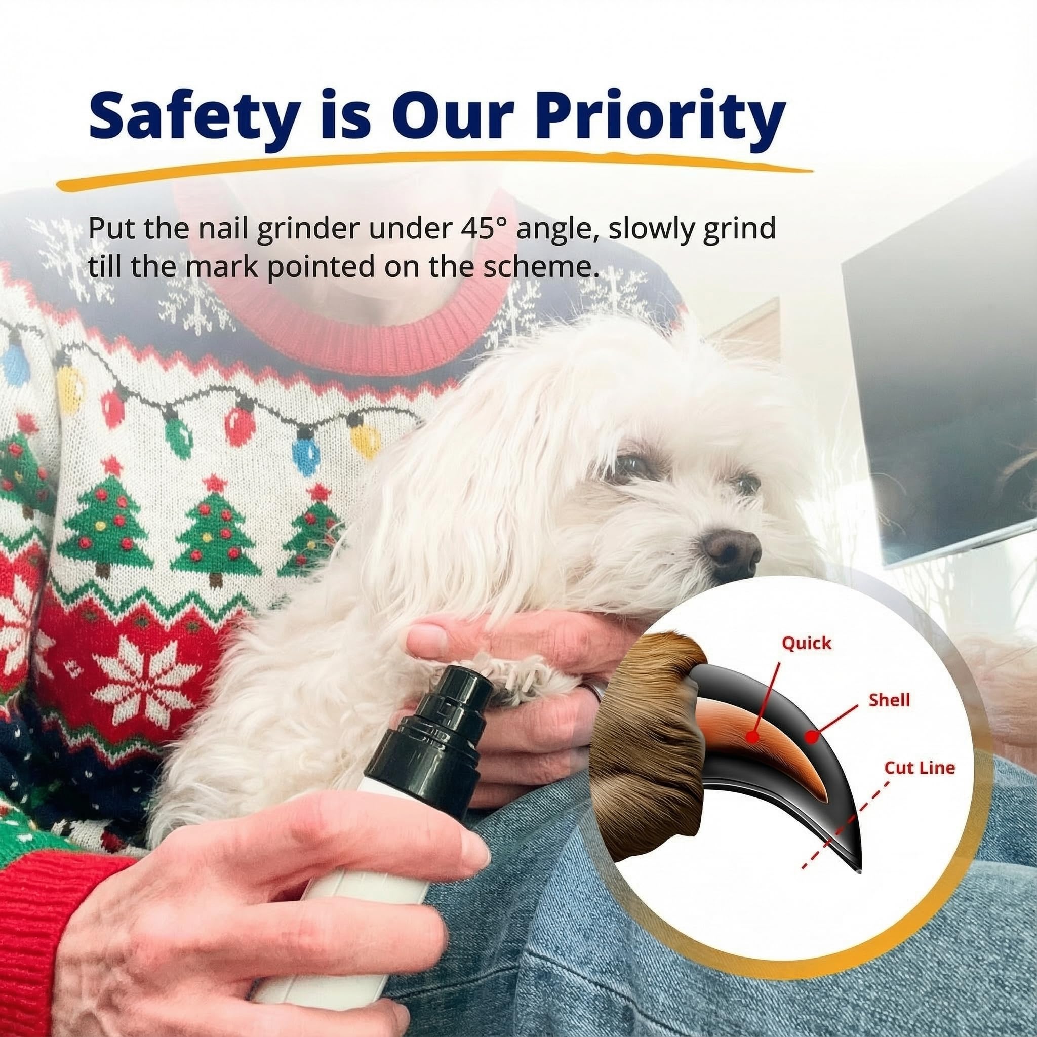Heusom Silent Groom Pro cat and dog nail trim in action for safe maintenance.