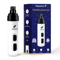Heusom Silent Groom Pro ultra quiet operation for calm pet grooming.