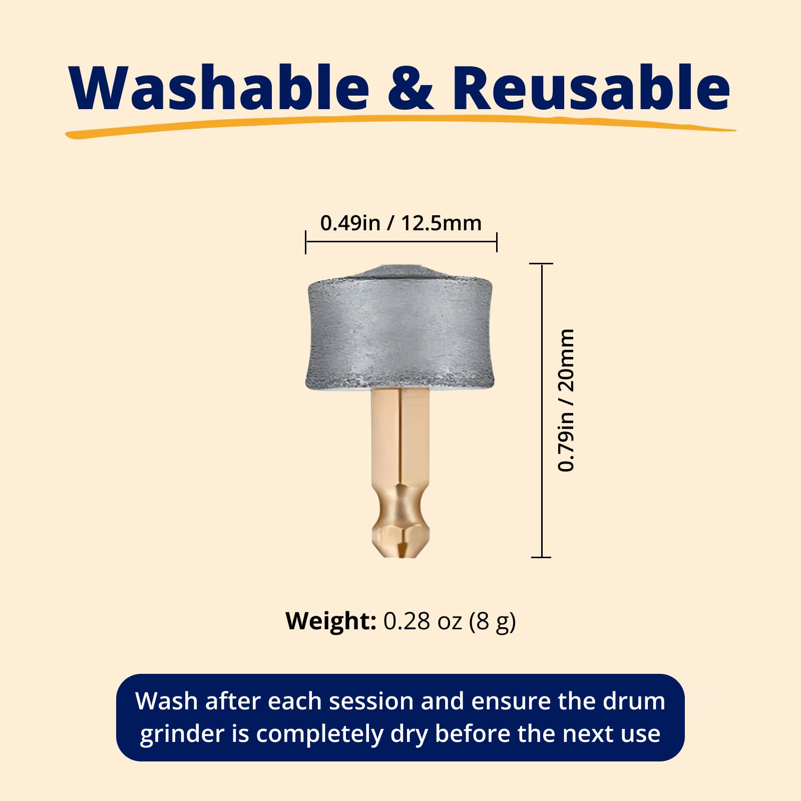 Heusom easy installation twist-on replacement drum grinders for faster grooming sessions.