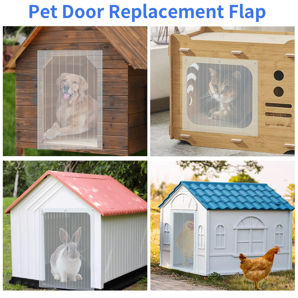 Heuyrao dog house door flap includes installation hardware for quick setup