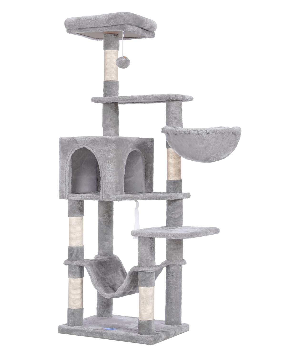 Hey-brother cat tree anti-tip kit view demonstrates sturdy, safe multi-cat setup