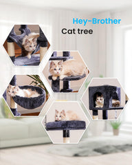 Hey-brother cat tree anti-tip kit adds stability for safe play