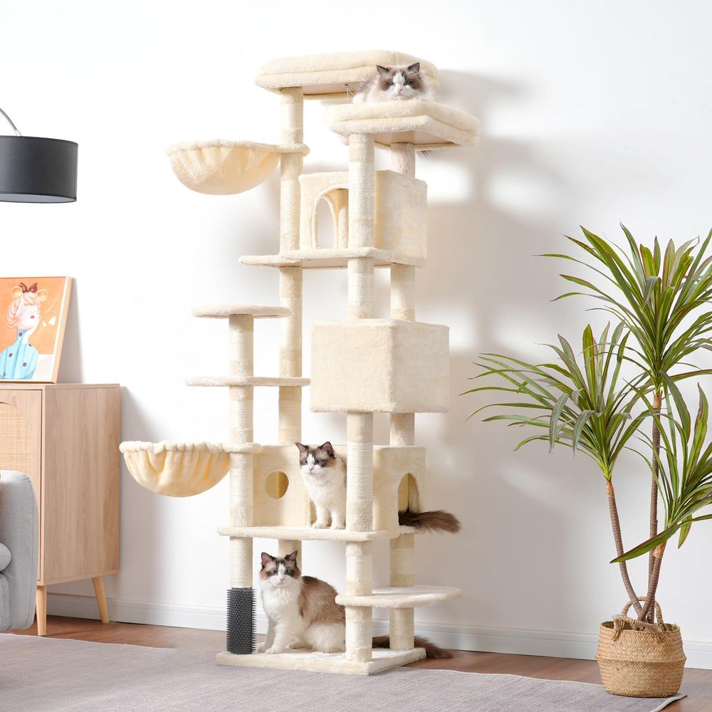 Hey-brother Cat Tree anti-toppling fittings boost safety during energetic play.