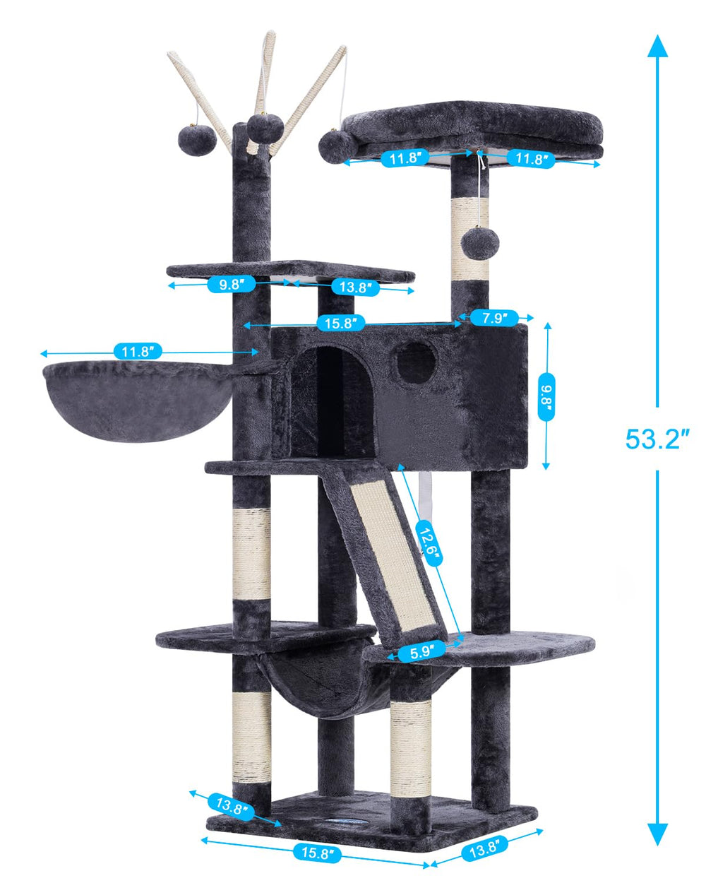 Hey-brother cat tree assembly-instruction image highlights quick setup for busy households