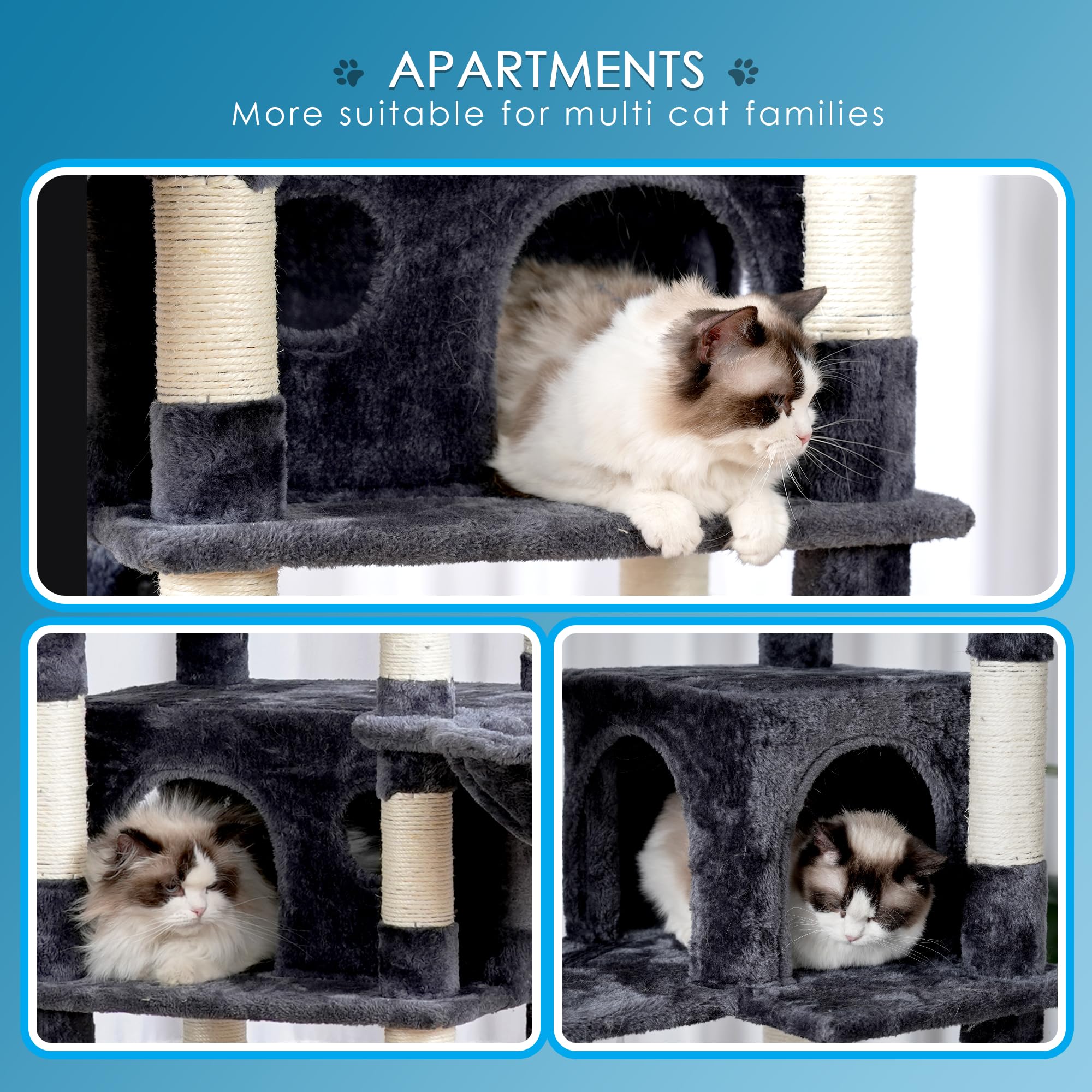 Hey-brother cat-tree assembly toolkit image shows quick setup and sturdy construction.