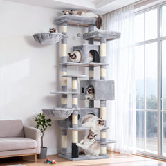 Hey-brother cat tree baseboard stability ensures a sturdy, wobble-free foundation.