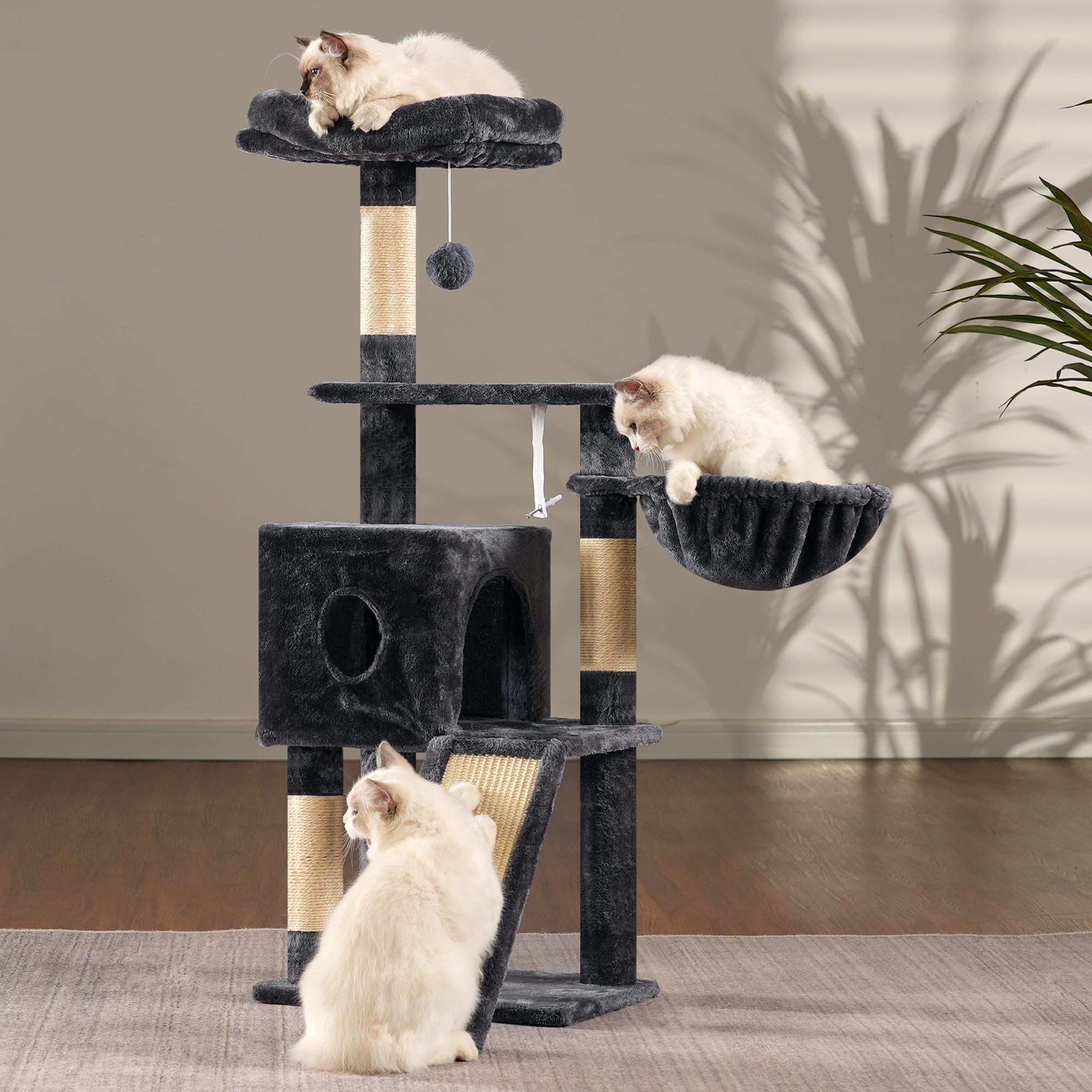 Hey-brother cat-tree cozy cat cave for private retreats