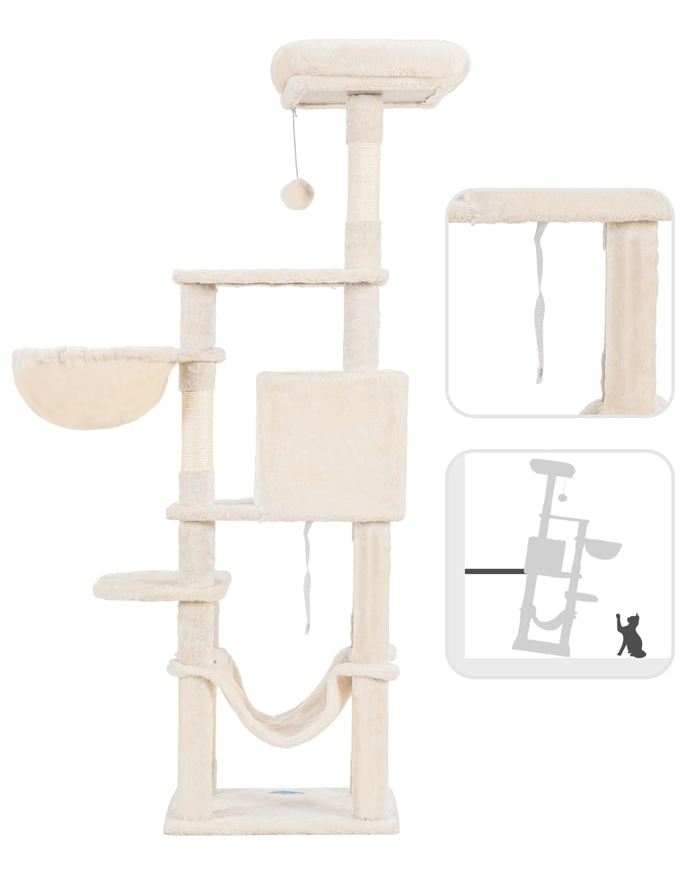 Hey-brother cat tree cozy cave and basket create private retreat