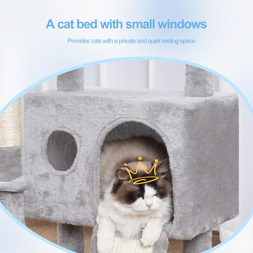 Hey-brother Cat Tree Hammock basket provides cloud-like comfort for kittens