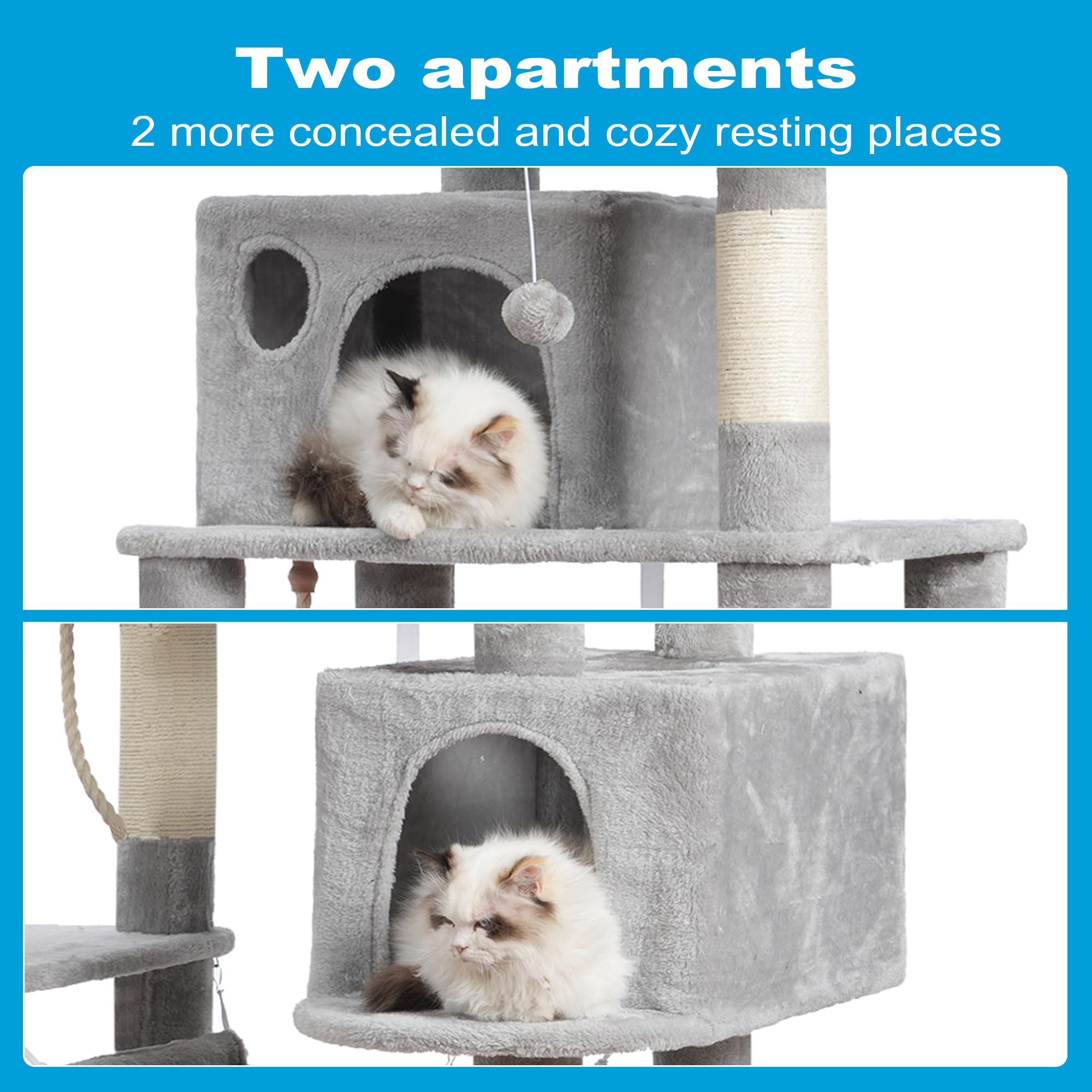 Hey-brother cat tree hammock-napping invites relaxed naps and cozy cuddles.