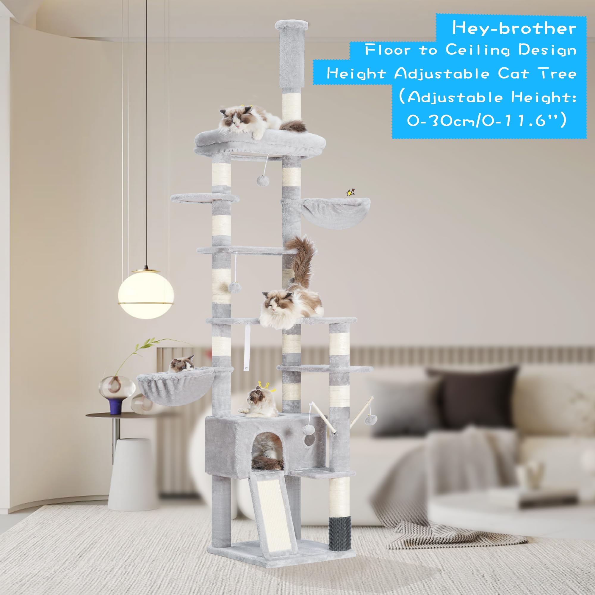 Hey-brother cat tree indoor play area photo highlights vertical exercise