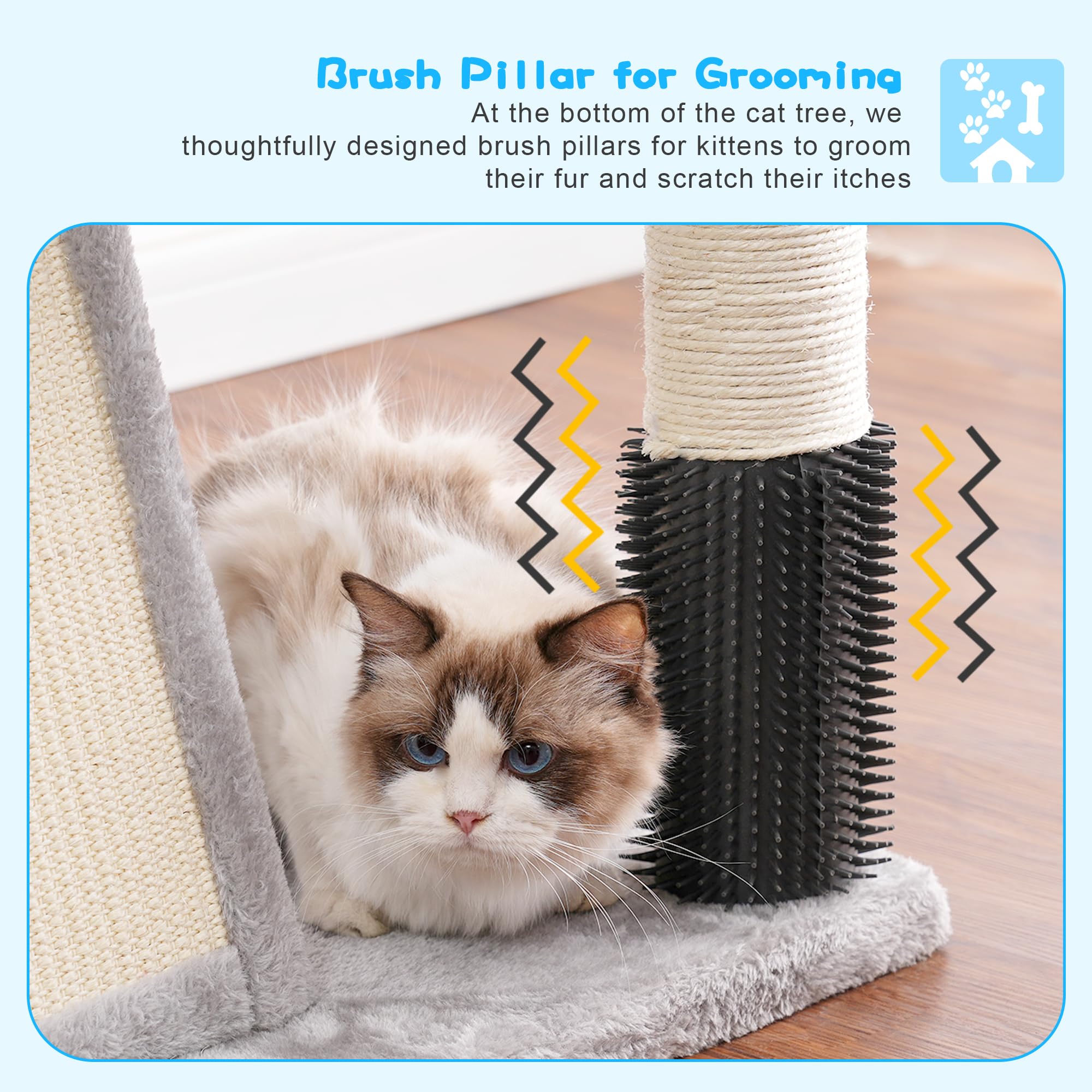Hey-brother cat tree large-adult cats can perch and survey the room