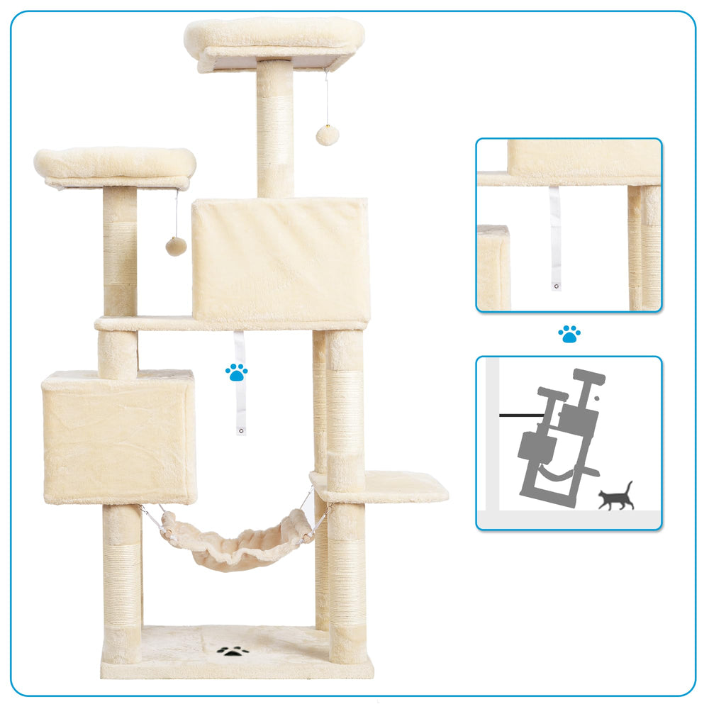 Hey-brother sturdy design supports larger cats and active play.