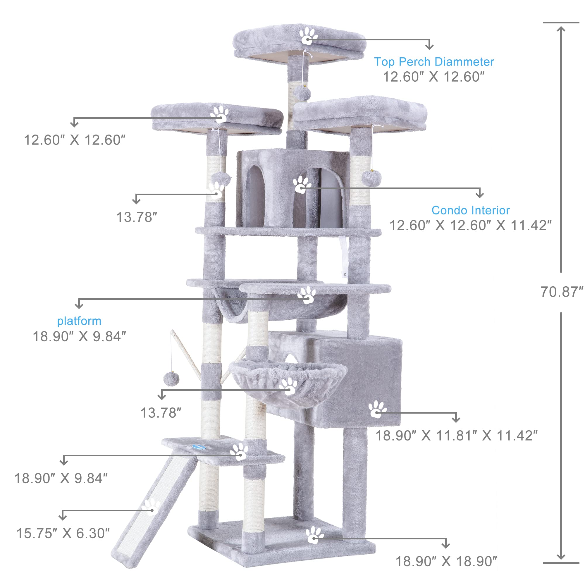 Hey-brother cat tree multi-level-perches creates varied viewpoints for playful felines.