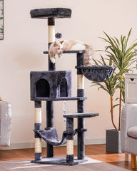 Hey-brother cat tree multi-level perches give cats varied viewpoints and lounging spots