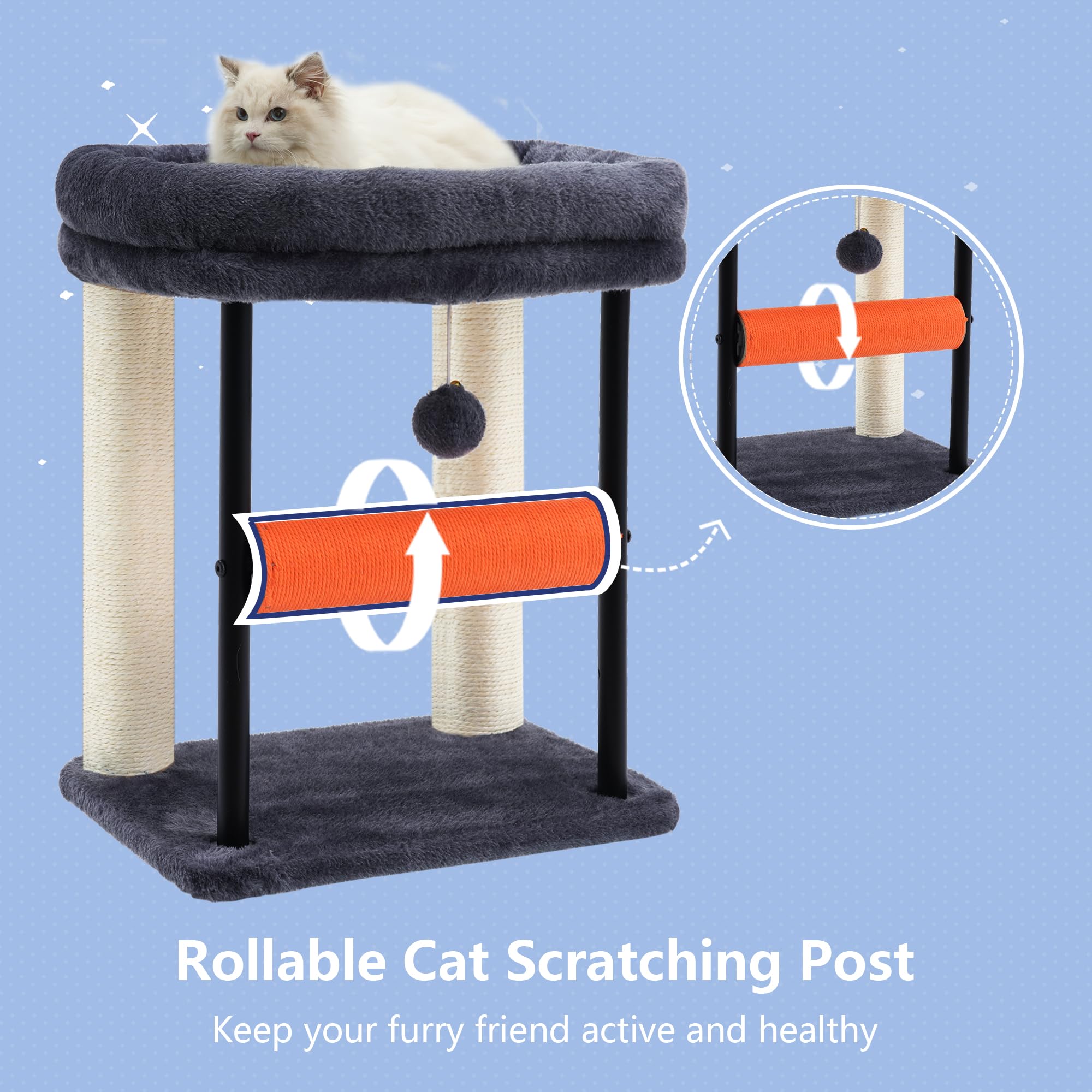 Hey-brother cat tree plush cushions – removable and washable for hygiene