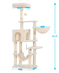 Hey-brother cat tree sisal posts for claw sharpening and furniture protection
