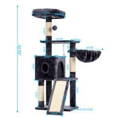 Hey-brother cat-tree natural sisal posts satisfy scratching and protect furniture