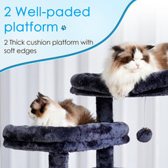 Hey-brother cat-tree sisal posts emphasize natural scratching and furniture protection.