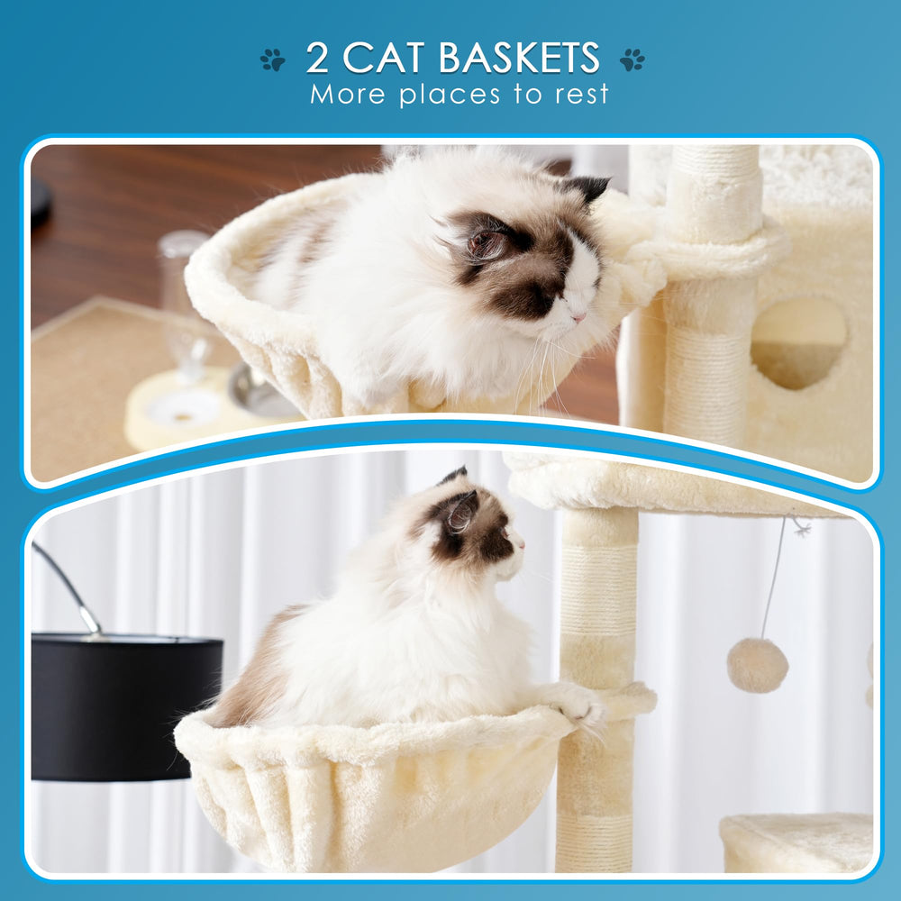 Hey-brother Cat Tree top decks provide elevated views and secure resting spots.
