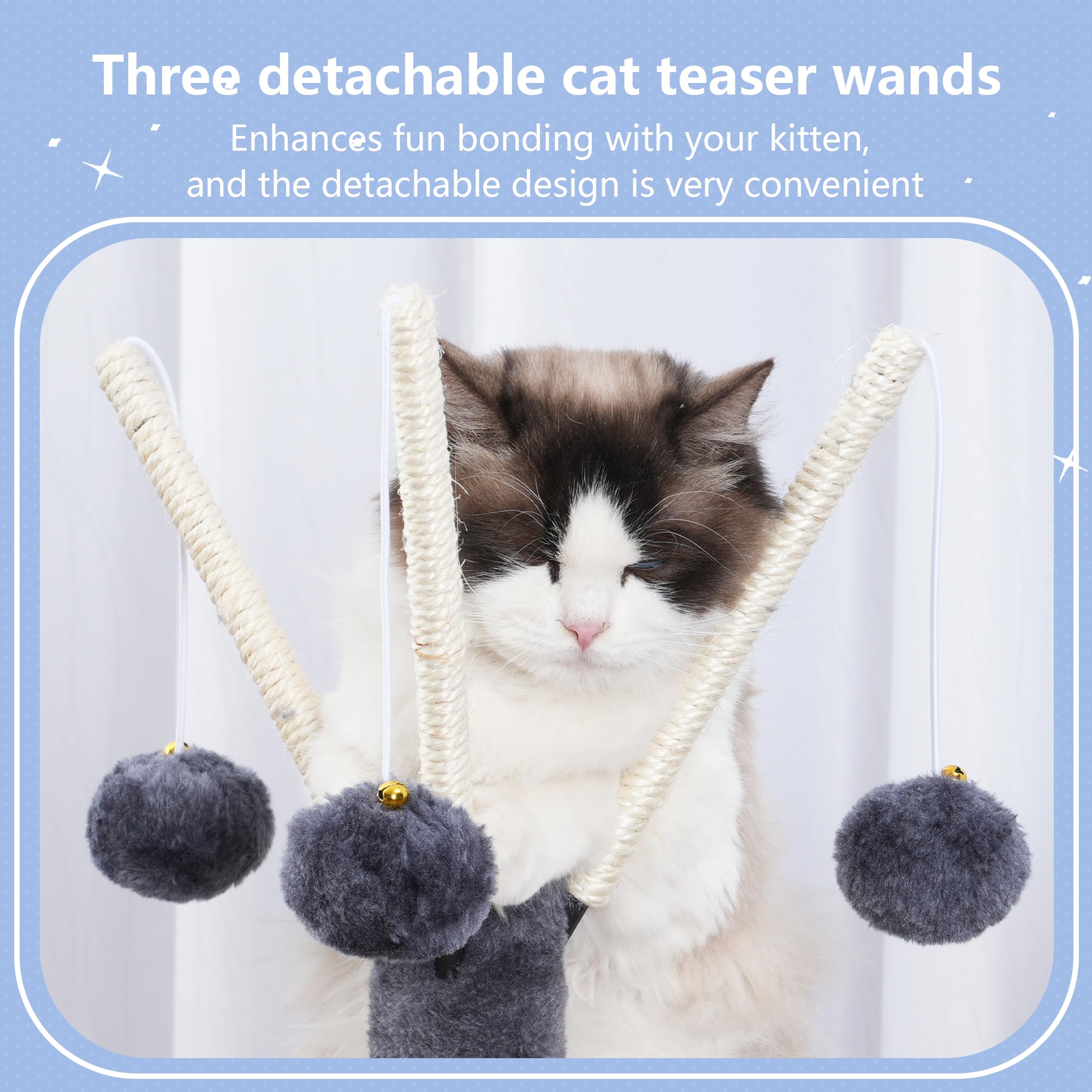 Hey-brother cat tree tower condo closeup reveals a cozy hideaway for cats